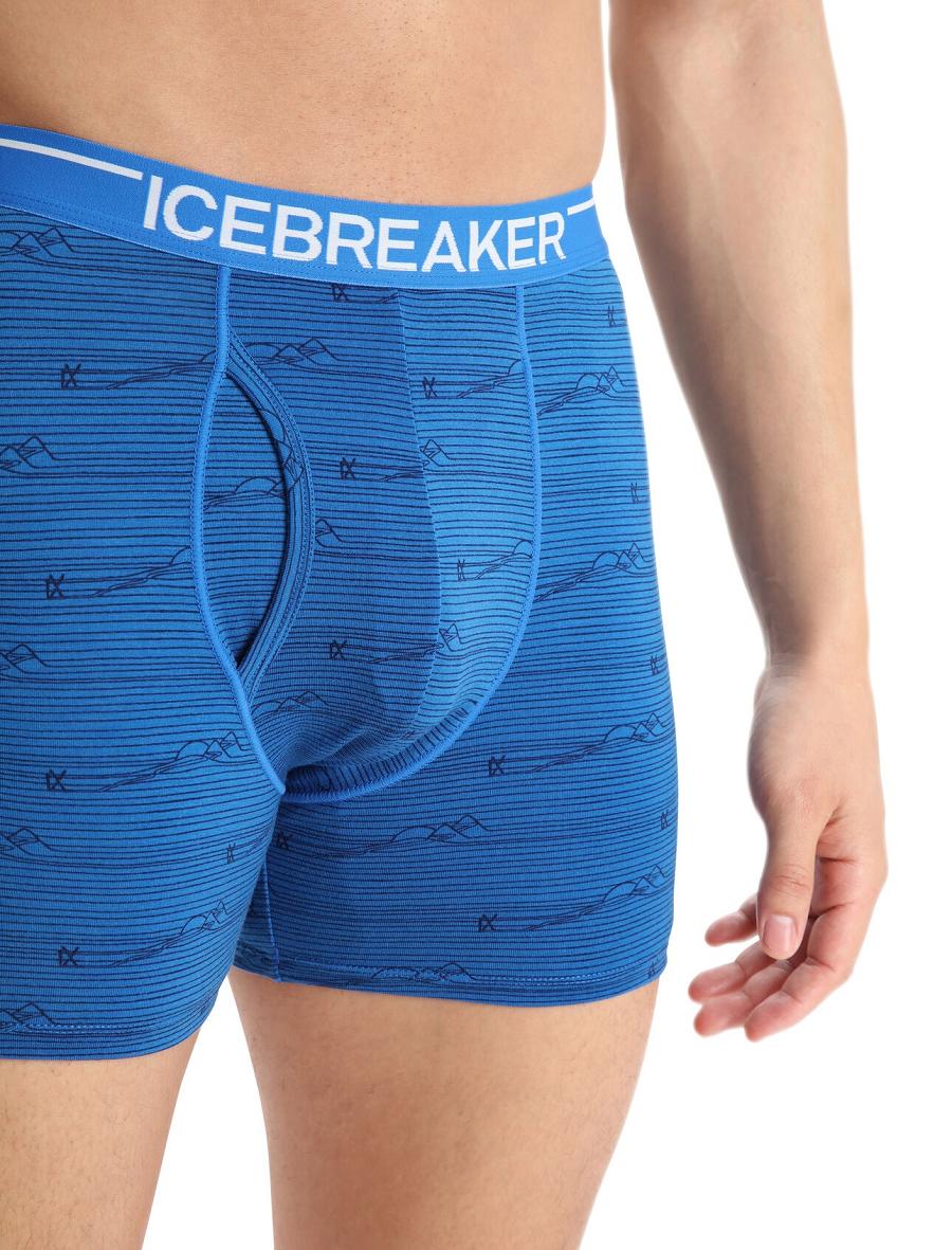 Sous Vêtement Icebreaker Merino Anatomica Boxers With Fly Homme Bleu Marine | FR 1304SGLO